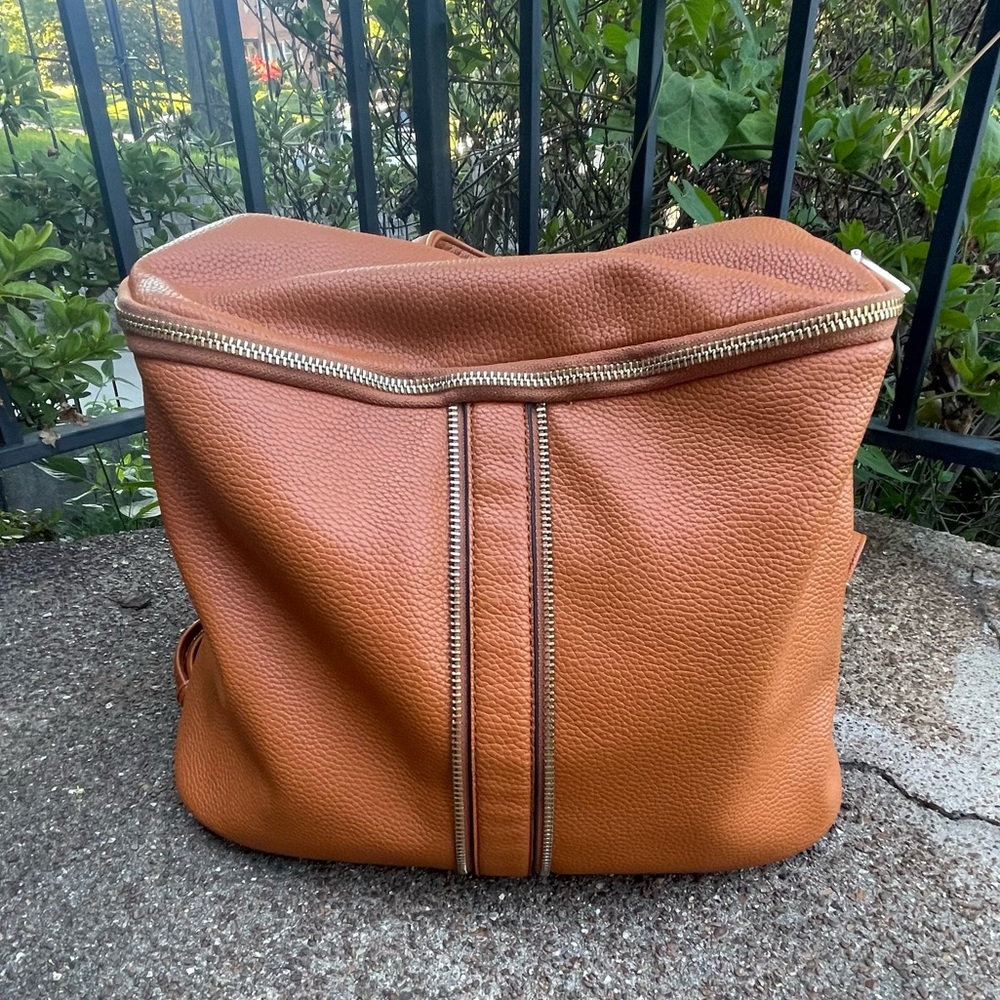 Faux leather backpack purse